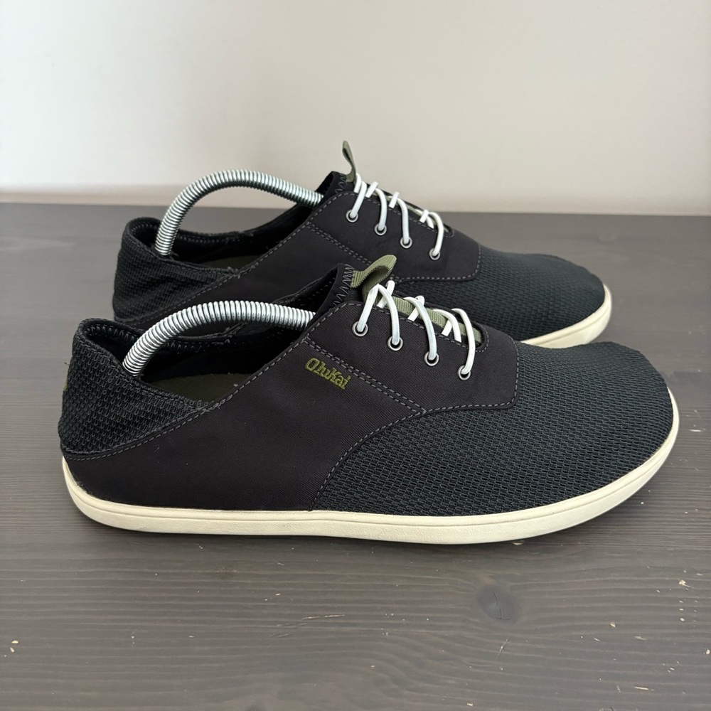 Olukai Nohea Mens Moku Slip On Mesh Boat Sneakers Black Size 10 - Picture 8 of 8